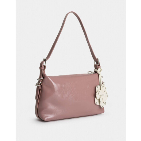 Bandolera Con Charm Rosa Viejo