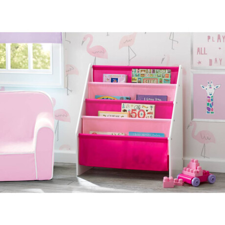 Rack para libros Wisly Blanco y Rosado