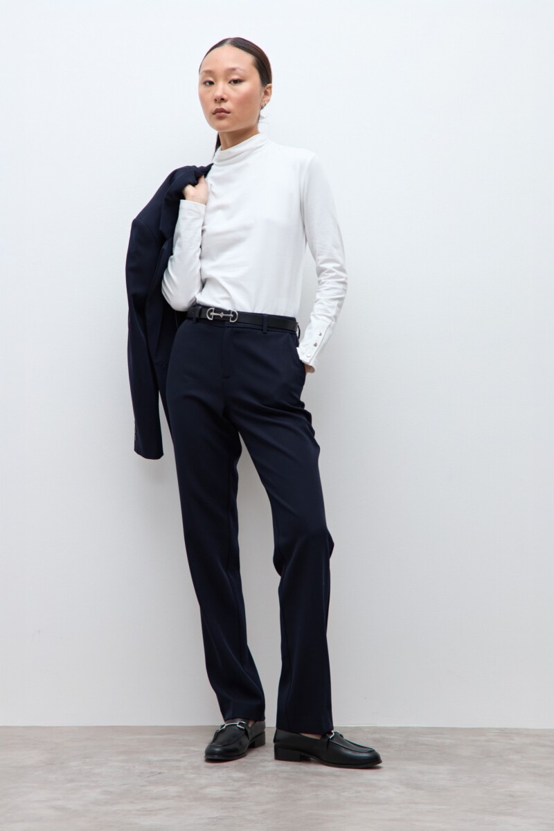 Pantalón recto sastrero - azul marino 