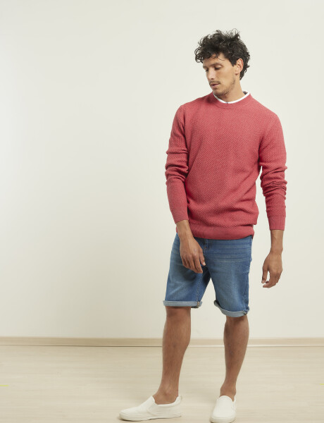470591 SWEATER PUNTO FINO HARRINGTON LABEL Coral