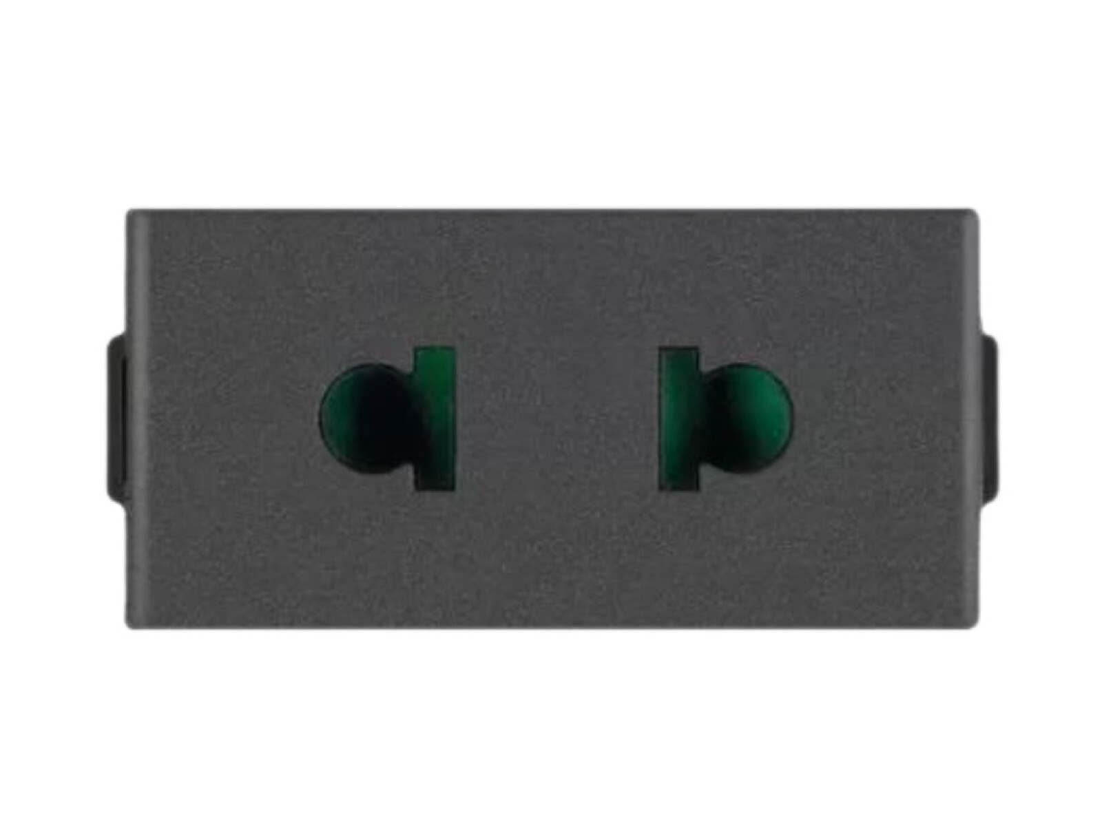 MODULO TOMA EUROAMERICANO 2x16A NEGRO NEVE UP 