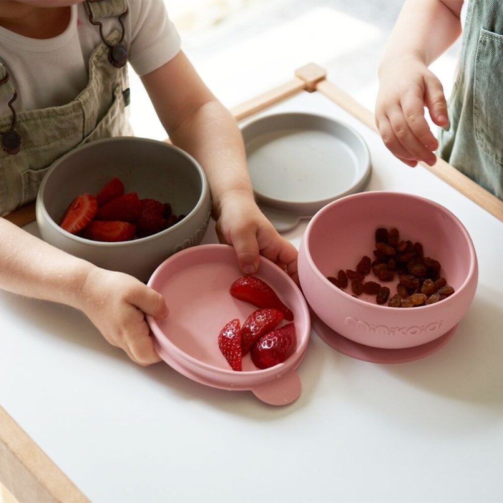 Bowl ventosa silicona Minikoioi rosado