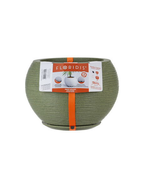 MACETA FLORENCA SISAL EFECTO PIEDRA VERDE 27X24CM MACETA FLORENCA SISAL EFECTO PIEDRA VERDE 27X24CM