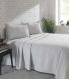 Juego Colcha y Funda Piquet Dohler 2 Plaza 100% Algodón Gris Plata