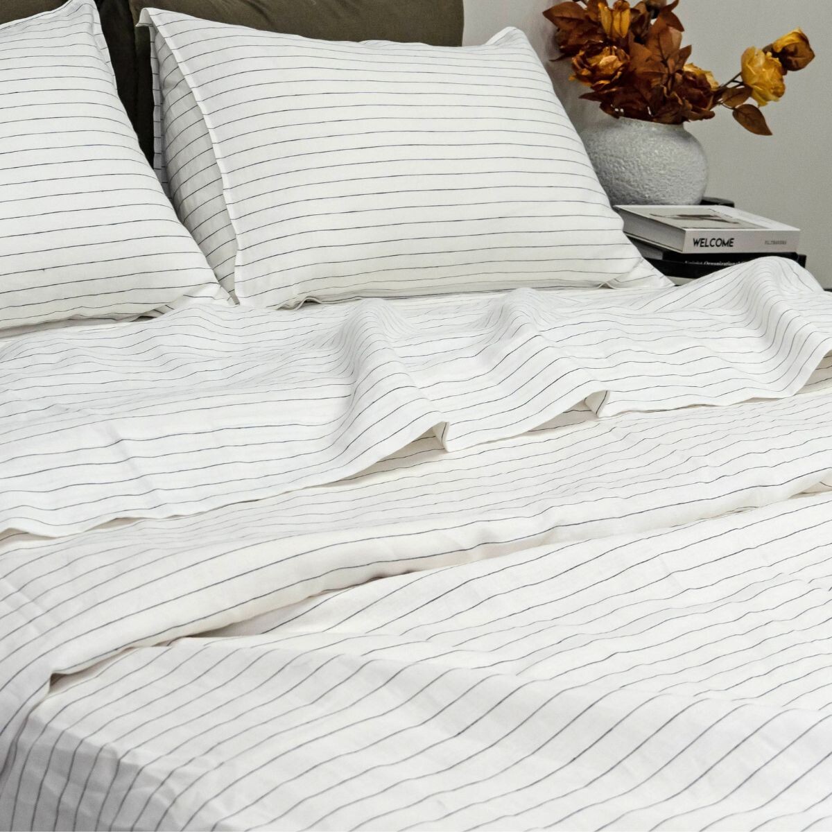 SÁBANA FRENCH FLAX LINEN BLANCO SUPER KING 