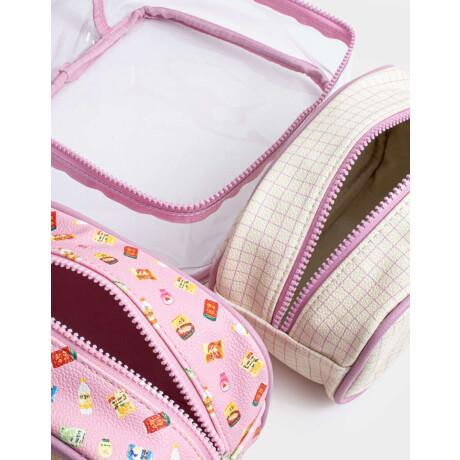 Set De Portacosméticos Rosa Viejo