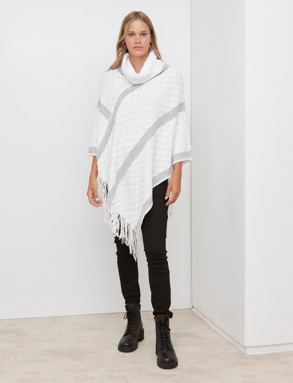Poncho Cuello Velour BLANCO