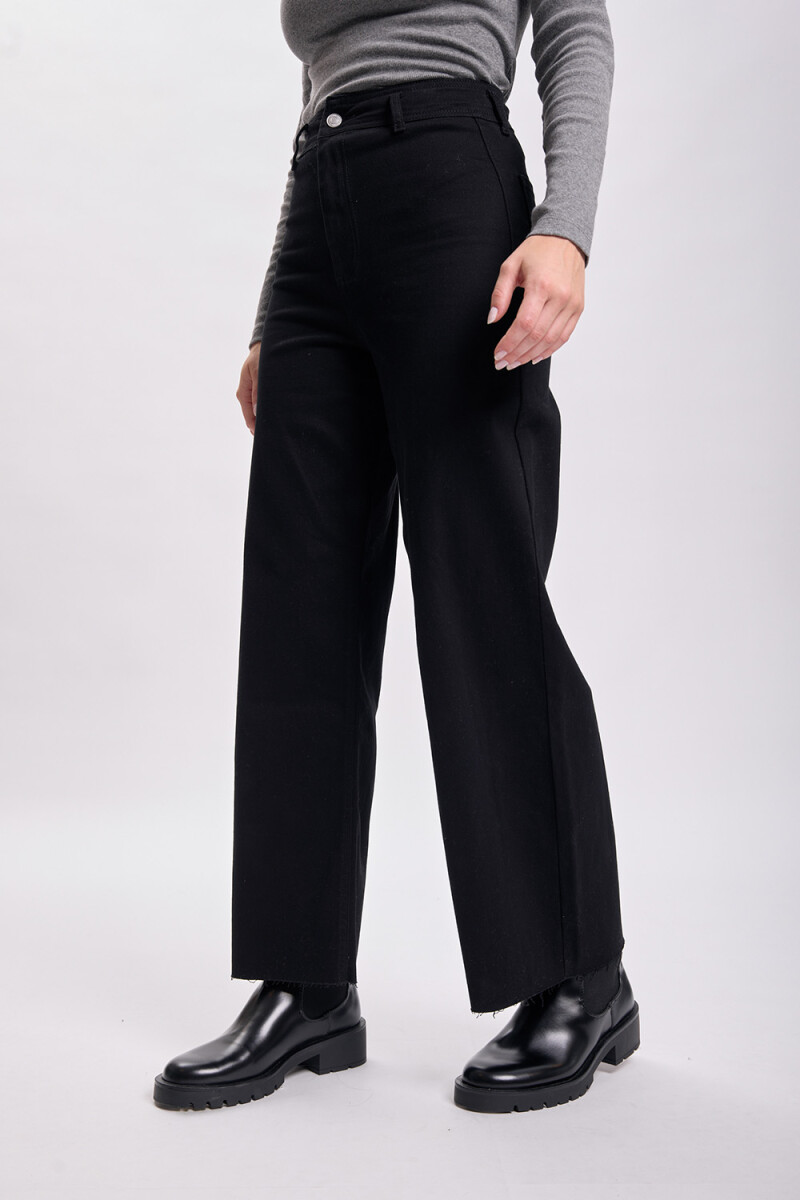 Pantalón jean ancho Negro