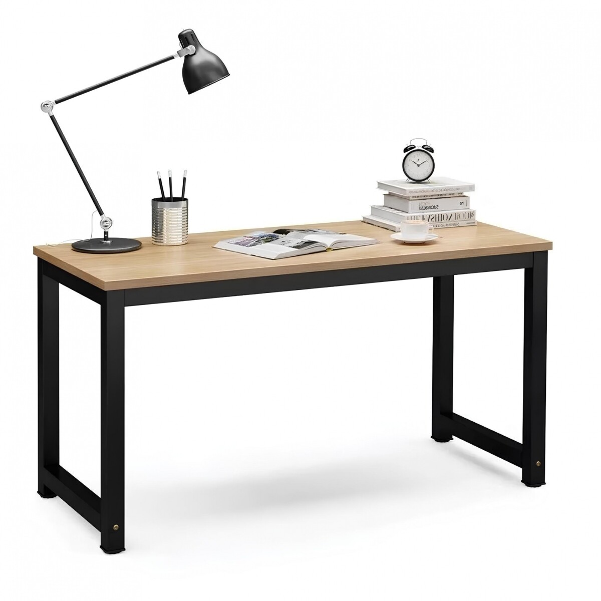Escritorio Madera Y Hierro 120x60 Mesa De Oficina Premium 