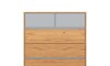 Cómoda 5 Cajones - Madera Maciza Pino/Gris - Square Cómoda 5 Cajones - Madera Maciza Pino/Gris - Square