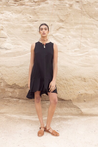 VESTIDO FOLK SS24 Negro