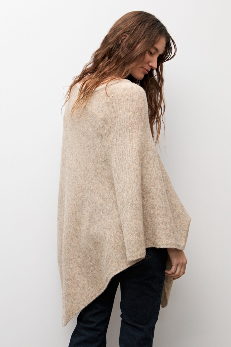 Capa tejida beige melange