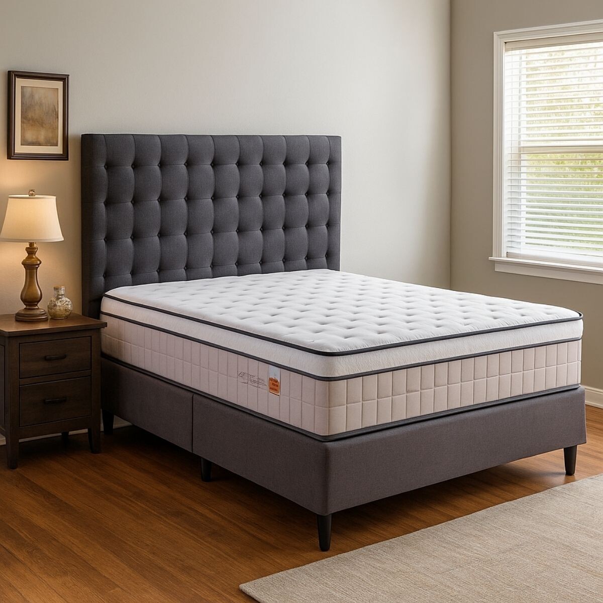 Sommier 2 plazas Cambridge - GRIS 