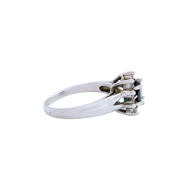 Anillo Halo-Plata 925-Piedra Onix y Zirconia-AN3322 conpiedra