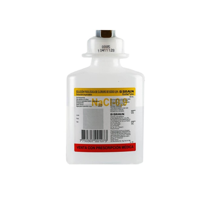 SUERO FISIOL. 0, 9% ECO BRAUN FR. 100 ML única