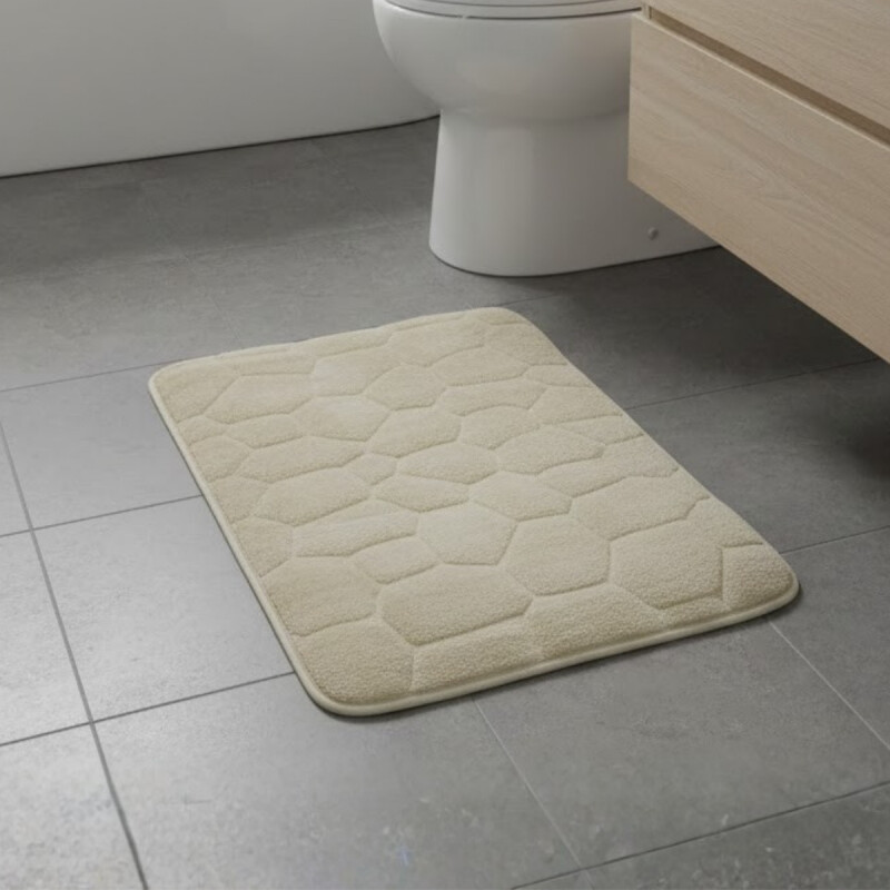 Alfombra de baño 45 x75 diseño piedras BEIGE