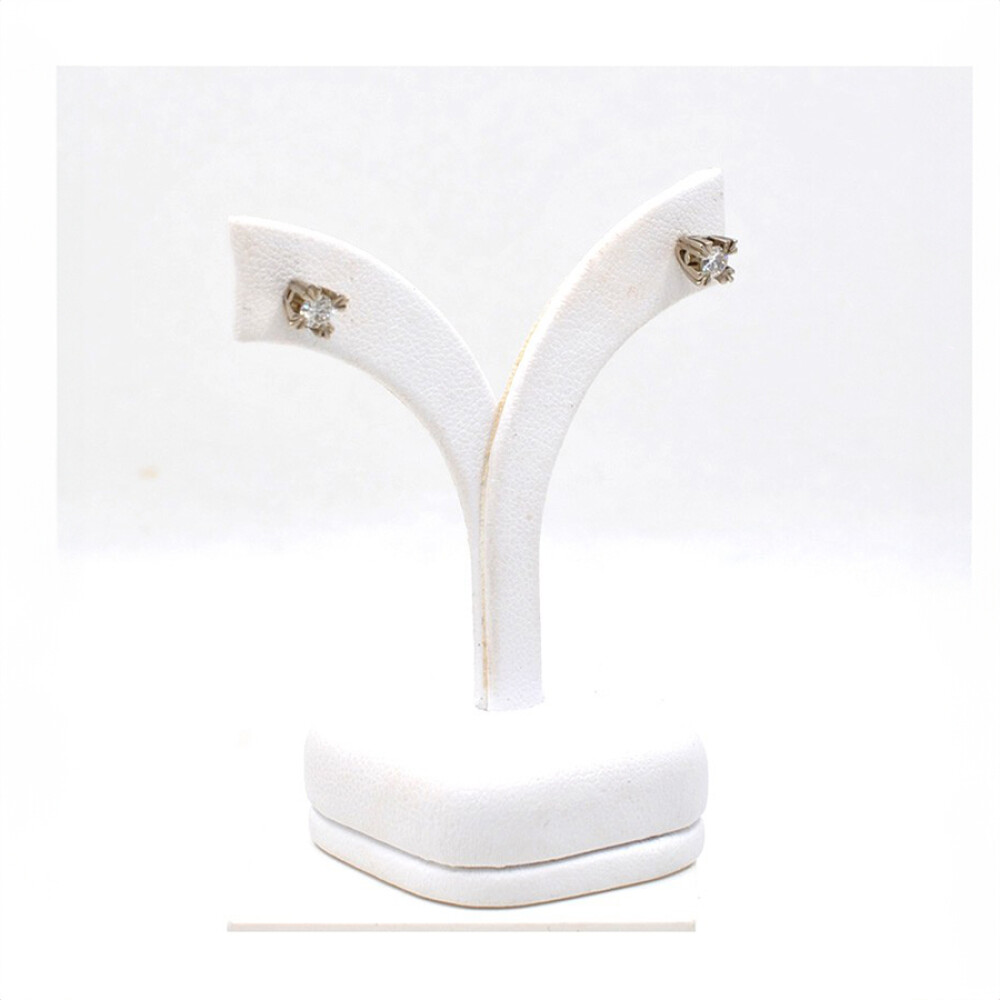 Caravanas En Oro 18K 2 Colores Y Brillantes Caravanas En Oro 18K 2 Colores Y Brillantes