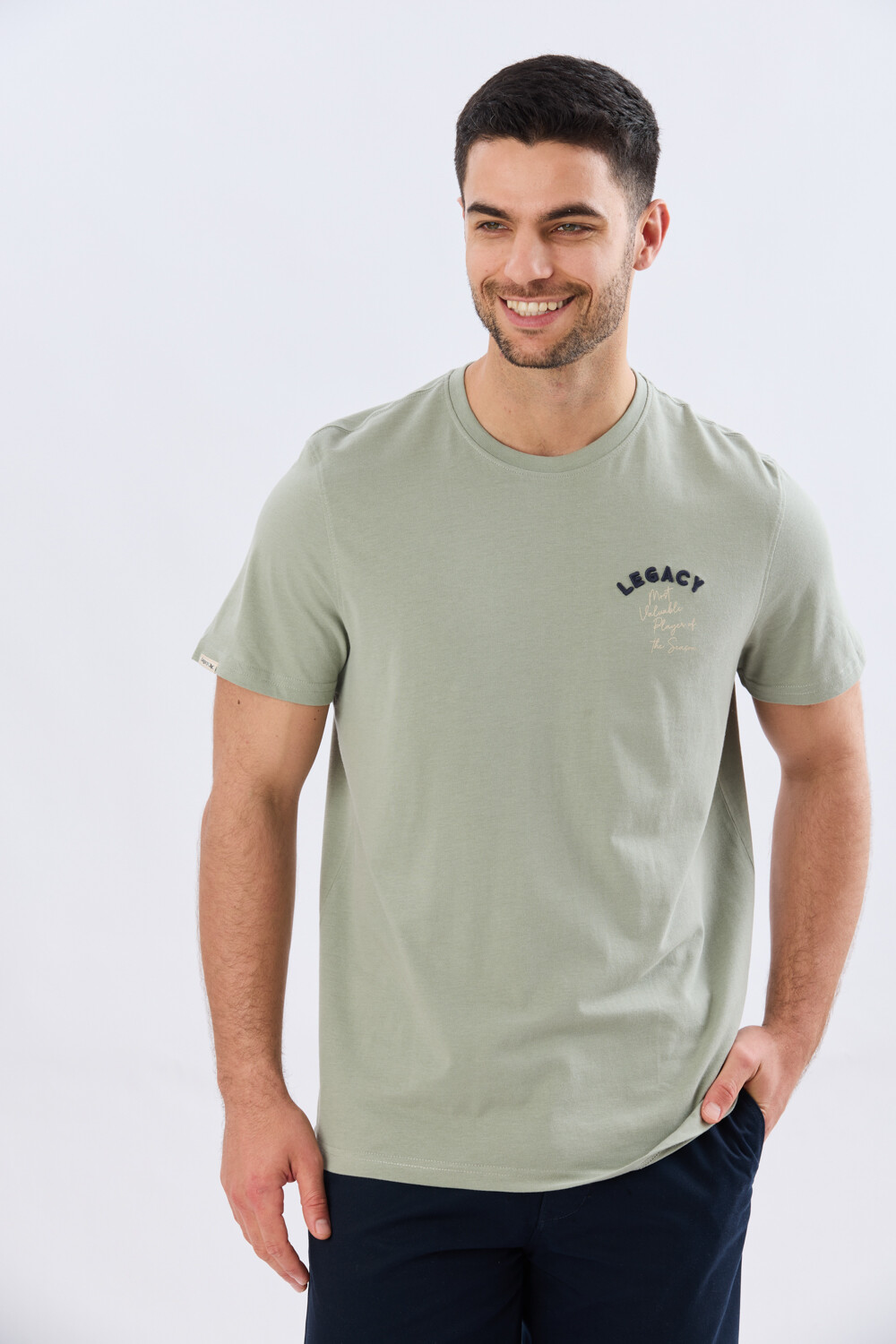 REMERA ESTAMPADA DE ALGODÓN Pistacho