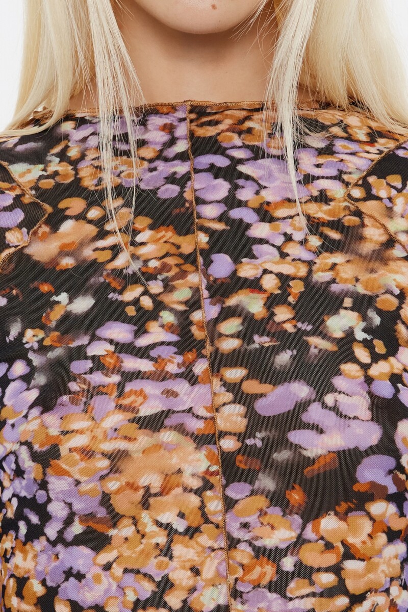 CAMISETA AJUSTADA TUL LEOMIMOS Rosa
