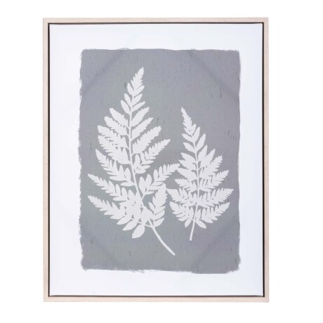 CUADRO LIENZO-Y-MDF VERDE GREEN LEAVE II