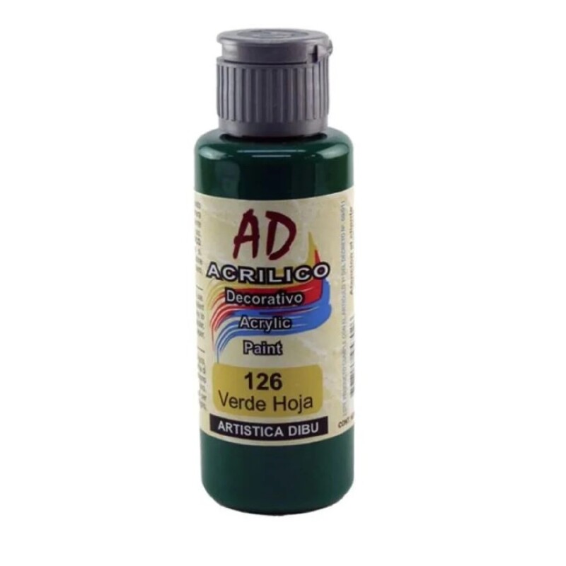 Acrílico Decorativo Ad 60 Ml Verde Hoja #Acrílico Decorativo Ad 60 Ml Verde Hoja