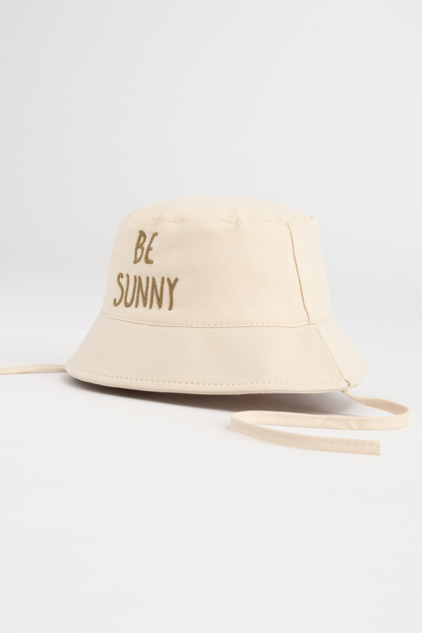 Gorro canvas estampado Be Sunny Beige