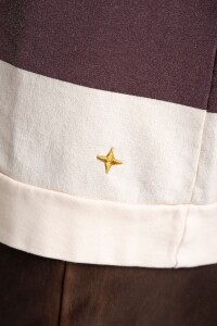 Sweater Polo Rayas Bordeaux