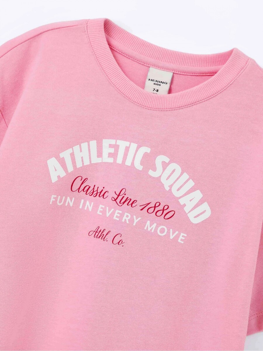 CAMISETA CON ESTAMPA - ROSADO 
