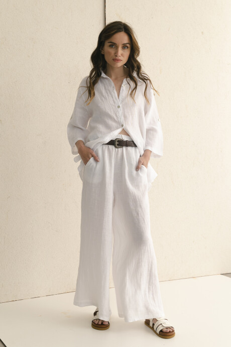 PANTALON LINO SET BLANCO