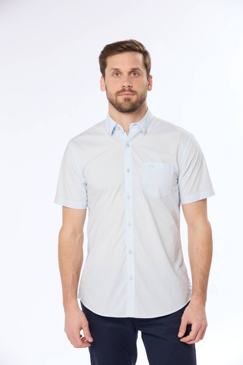 CAMISA LISA Celeste