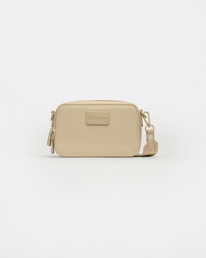 Mini Bag New Penny En Efecto Cuero Zaffiano Crudo
