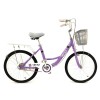 Bicicleta Rodado 20 Con Canasto Y Parrilla Violeta