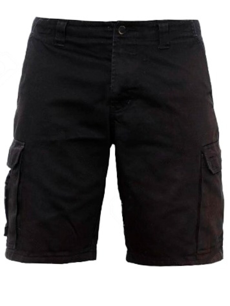 Bermuda Cargo con Spandex - negra 