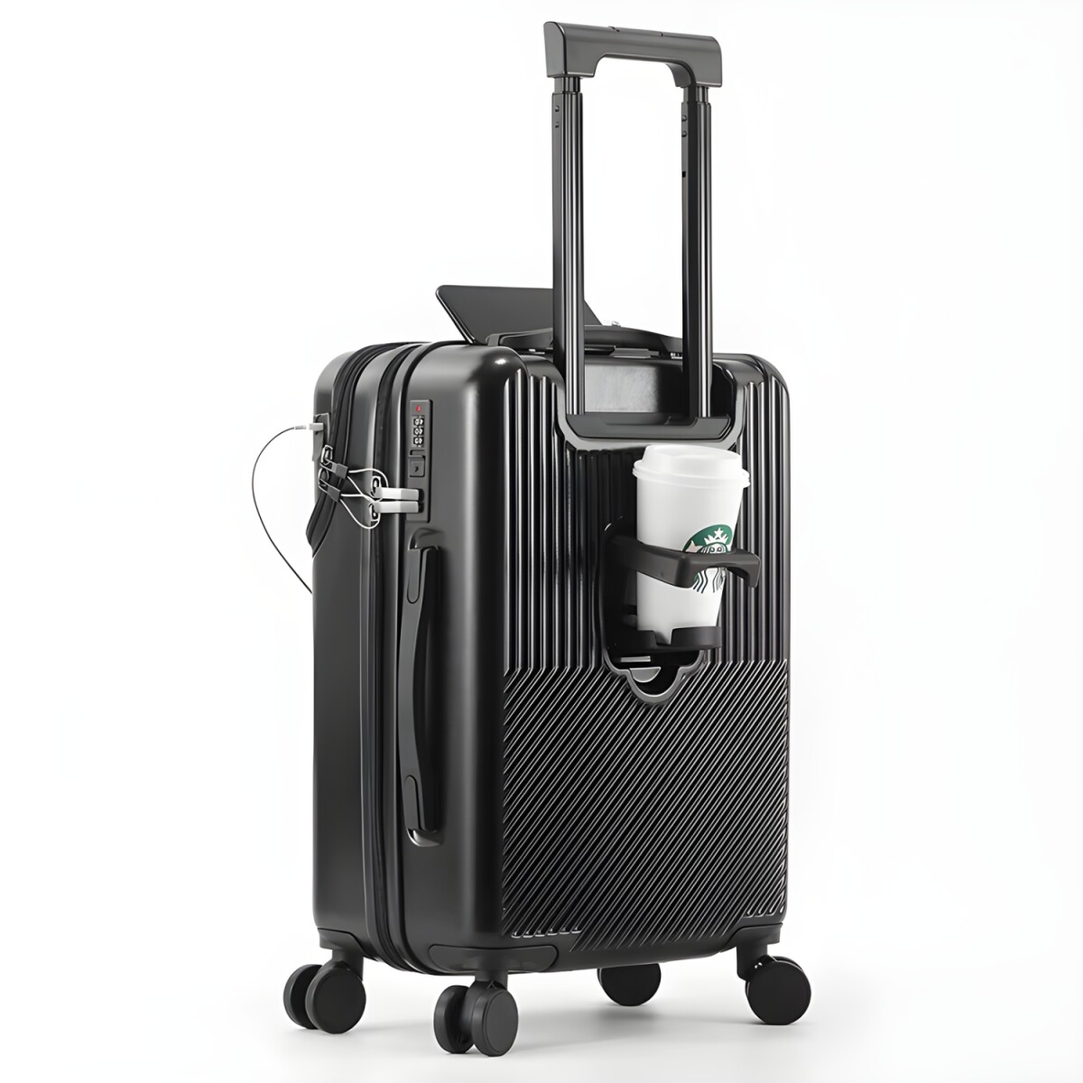 Valija rigida Lumax Sapporo con portavaso - Negro 