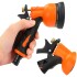 Pistola Riego Rociador 8 Funciones Presión Para Manguera Ax® Color Naranja