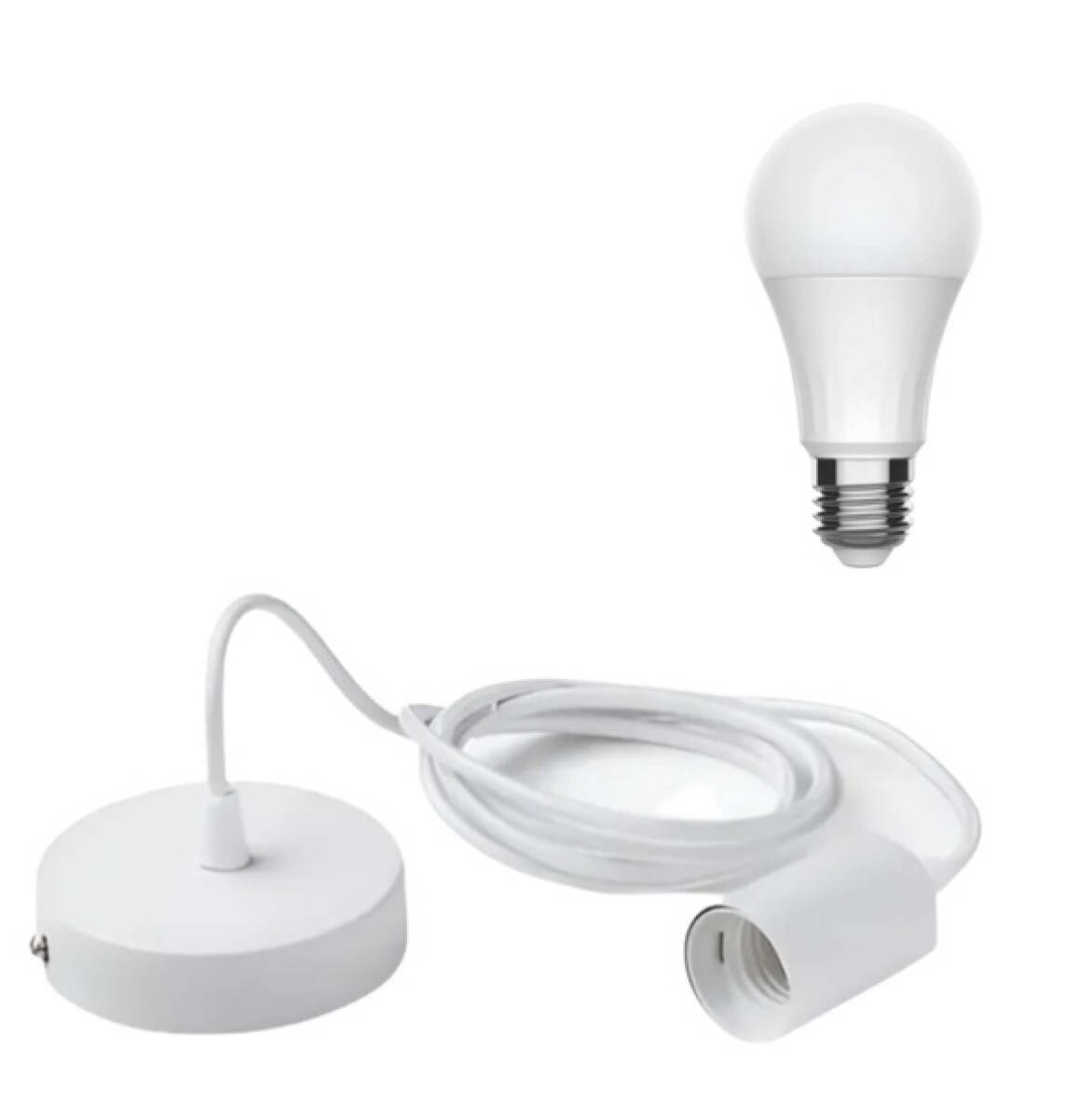 Pack Lampara Colgante Portalamparas Metal Vintage + Bombita 
