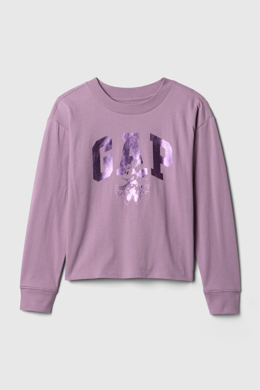 Remera Logo Gap Y Minnie Niña Sp Dis Fam Amethyst