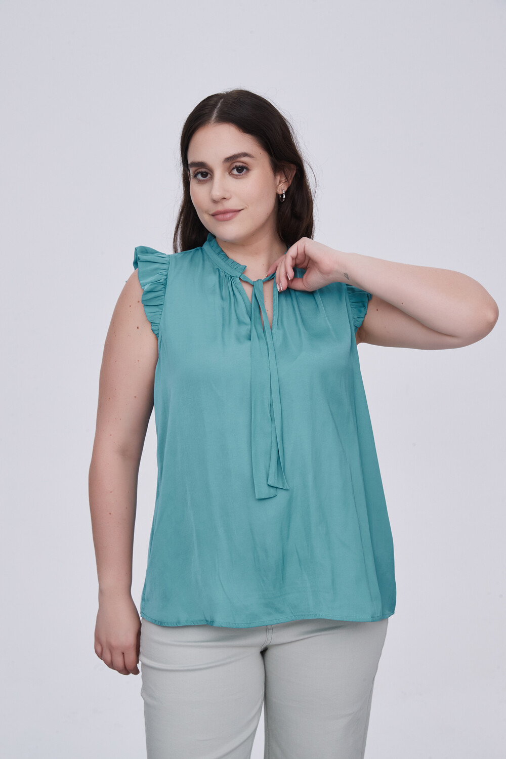 Blusa Daneb Verde Azulado