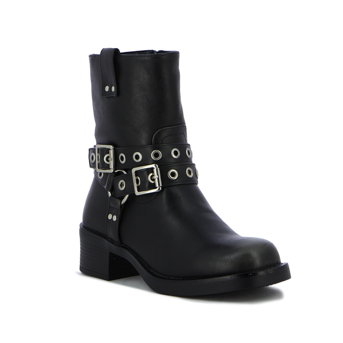 Botas Mujer Darkness Con Hebillas - Negro 