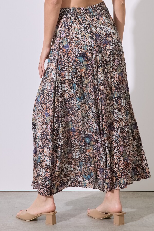 Falda Maxi Spring MULTI/NEGRO