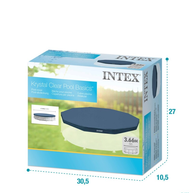 INTEX COBERTOR LONA PISCINA ESTRUCTURAL DIÁMETRO 366 CM Intex Cobertor Lona Piscina Estructural Diámetro 366 Cm