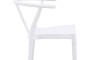 Silla Wishbone de polipropileno Blanco Tiza Silla Wishbone de polipropileno Blanco Tiza