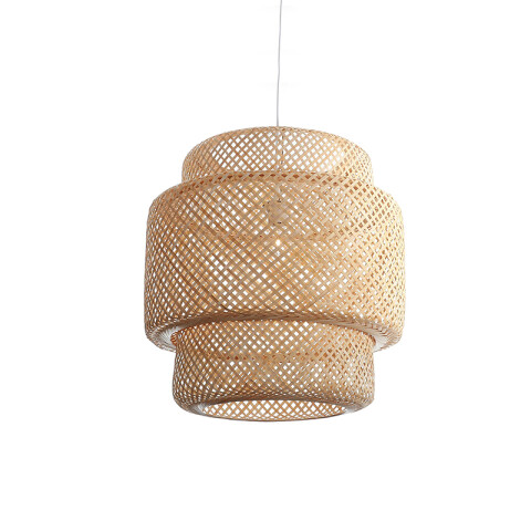 Lámpara colgante cilíndrico bambú 1xE27 Ø40cm IX9143