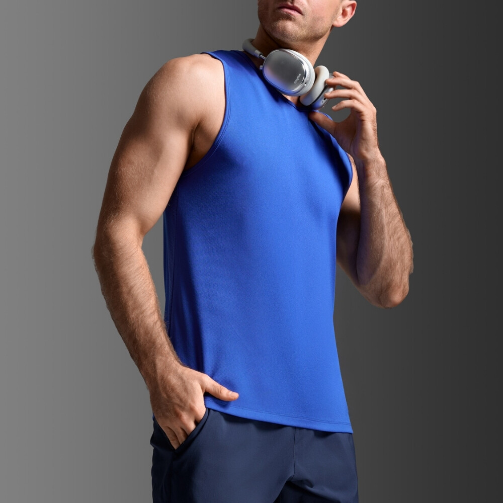 Bividi Running Aero Mesh Tank Hombre Surf/silver Reflective