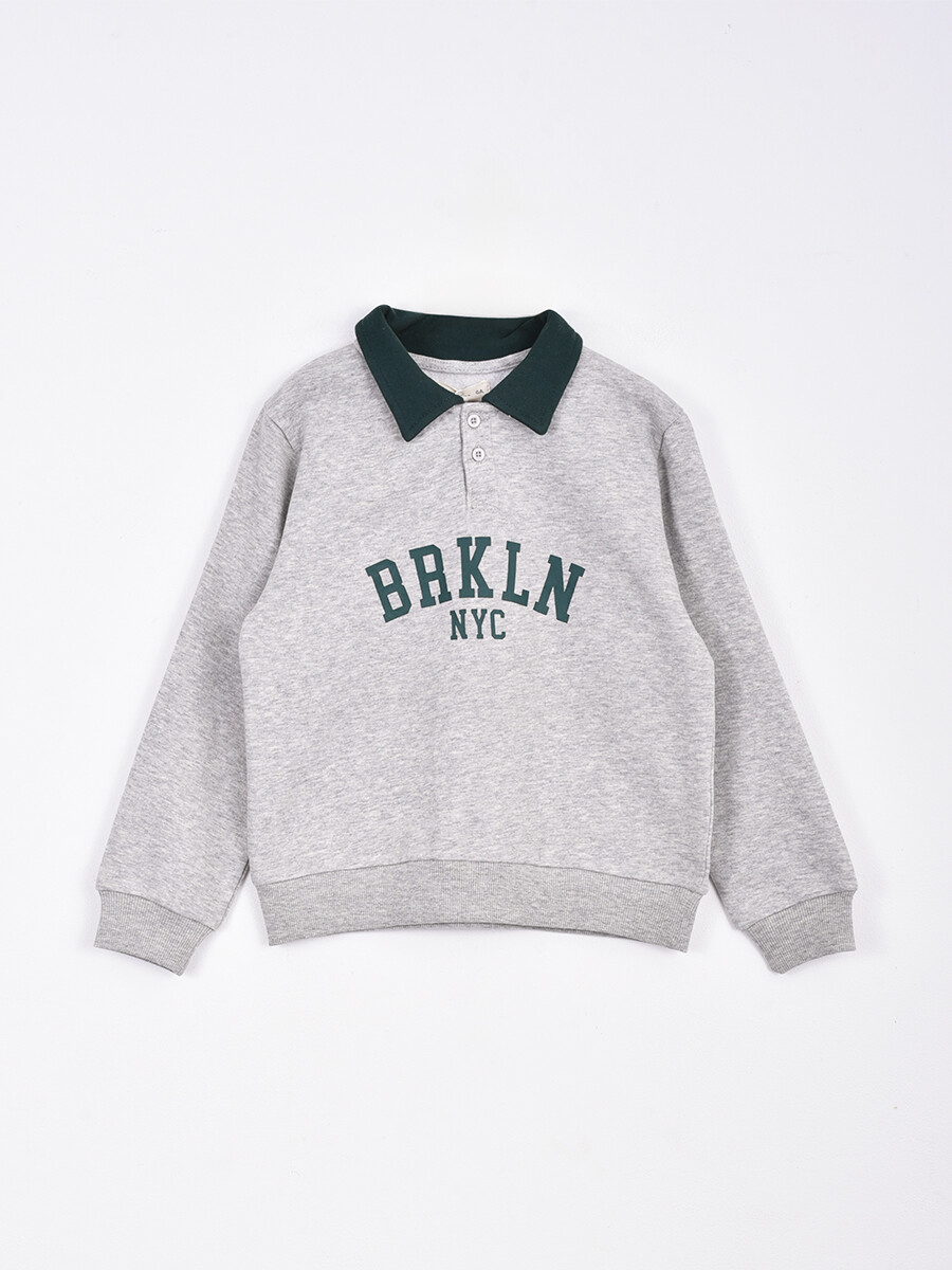 BUZO LUAR - GRIS MELANGE M 