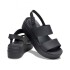 Sandalias Crocs Brooklyn Low Wedge - Mujer Black/black