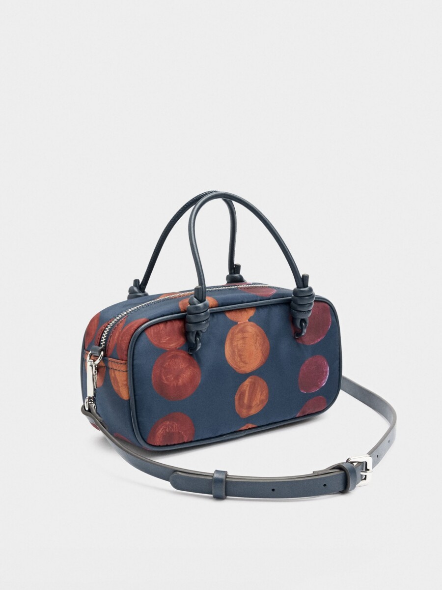 Bolso Bowling De Nylon azul-marino