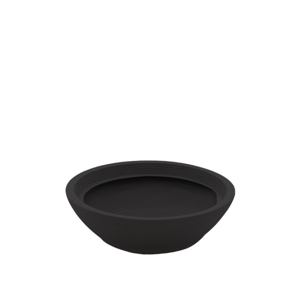 Maceta "INDI" Ø40 x 13cm. grafito con plato -TRAMONTINA TD0327