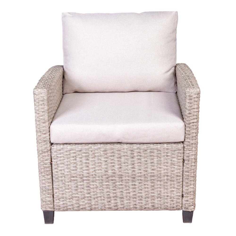 SET DE LIVING EXTERIOR RATTAN-SINTETICO NATURAL-BEIGE COZUMEL