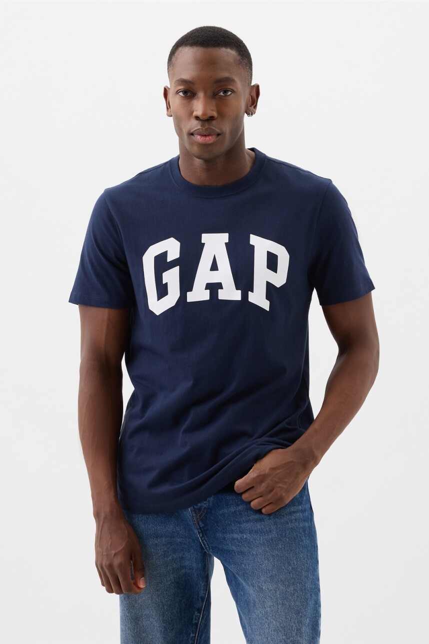 Remera Logo Gap Hombre Tapestry Navy